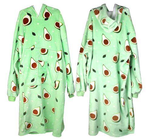 130cm High Quality Oversized Soft Hoodie Blanket Sofa Fleece Blanket with Big Pocket for Women Men Teens