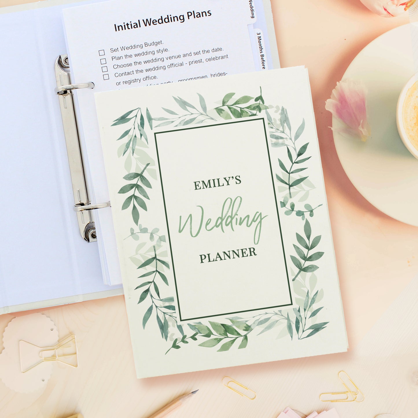 Personalised Free Text Navy & Blush A5 Diary