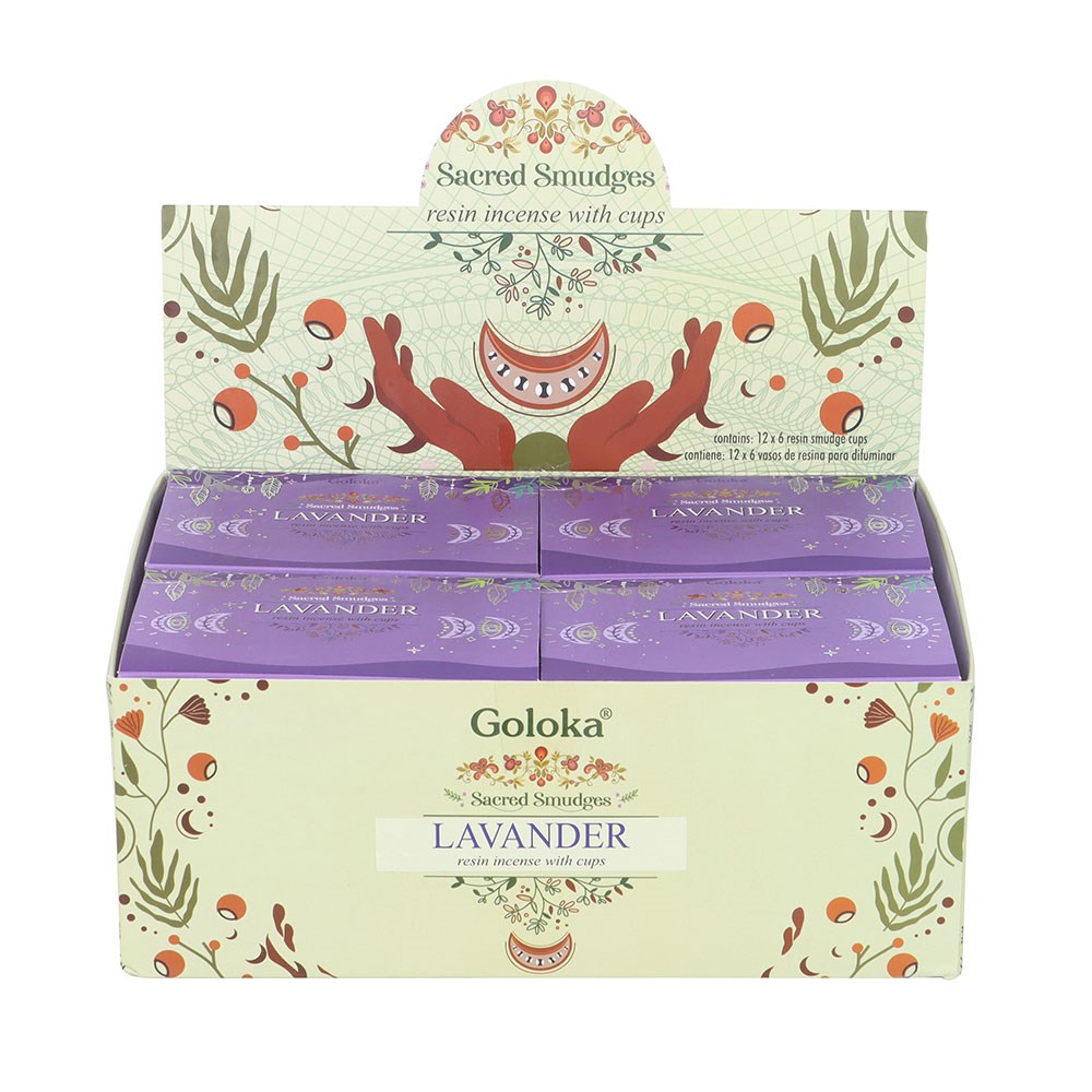 Goloka Lavender Resin Incense Smudge Cups