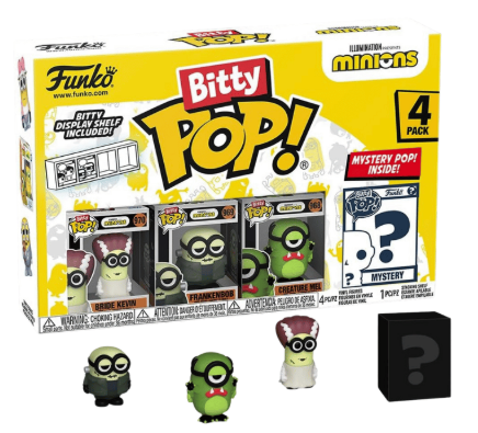 Official Funko Bitty POP! Minions And A Surprise Mystery Figure - Mini Figure Pack