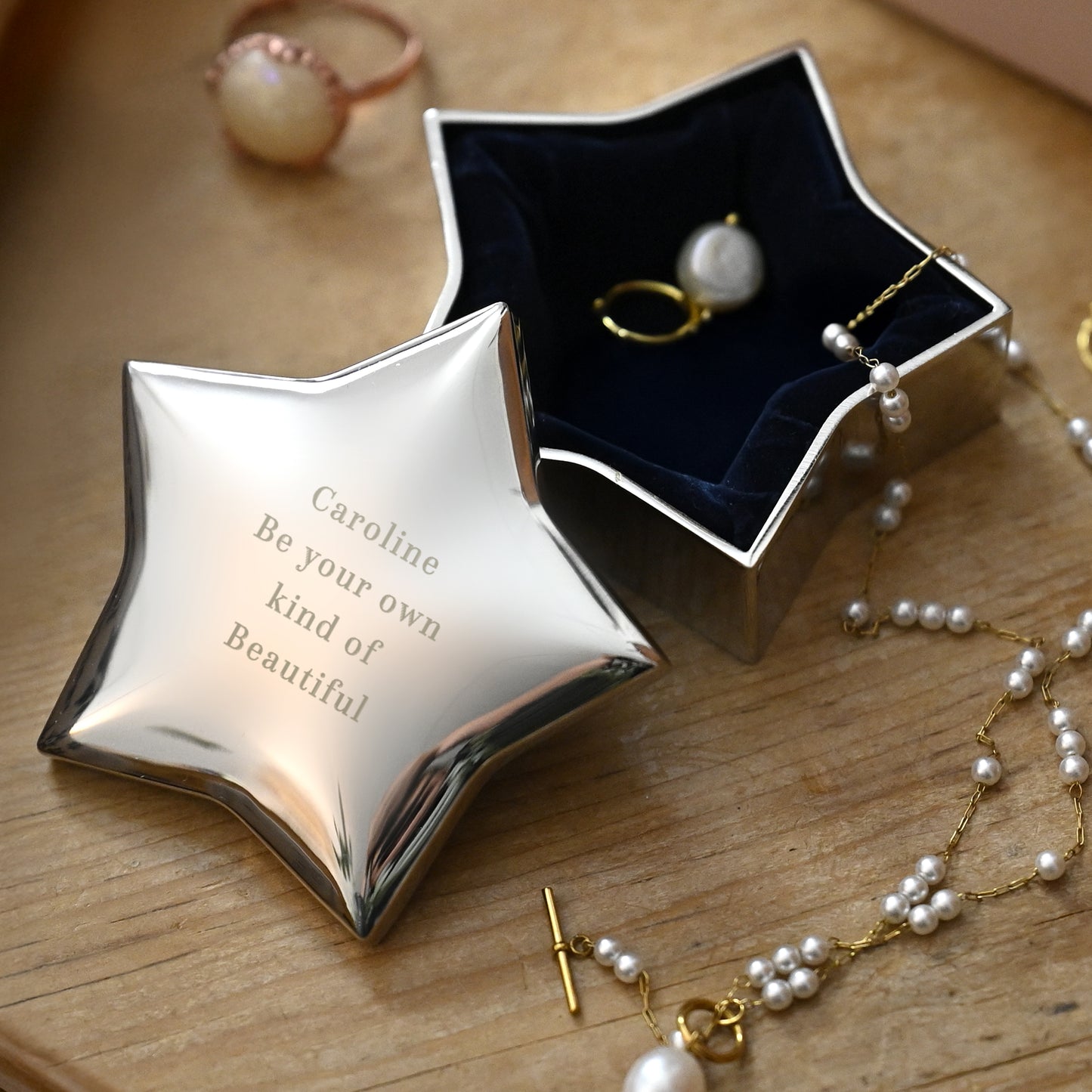 Personalised Engraved Star Trinket Box