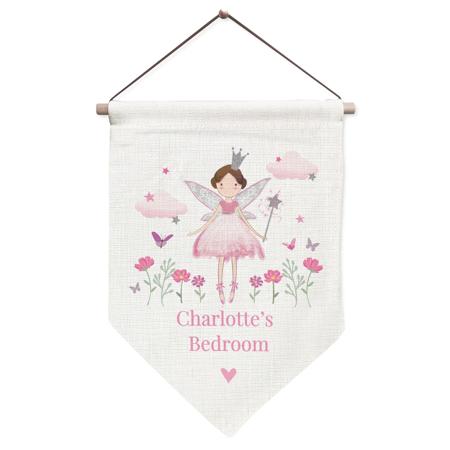 Personalised Fairy Princess Wall Art Banner