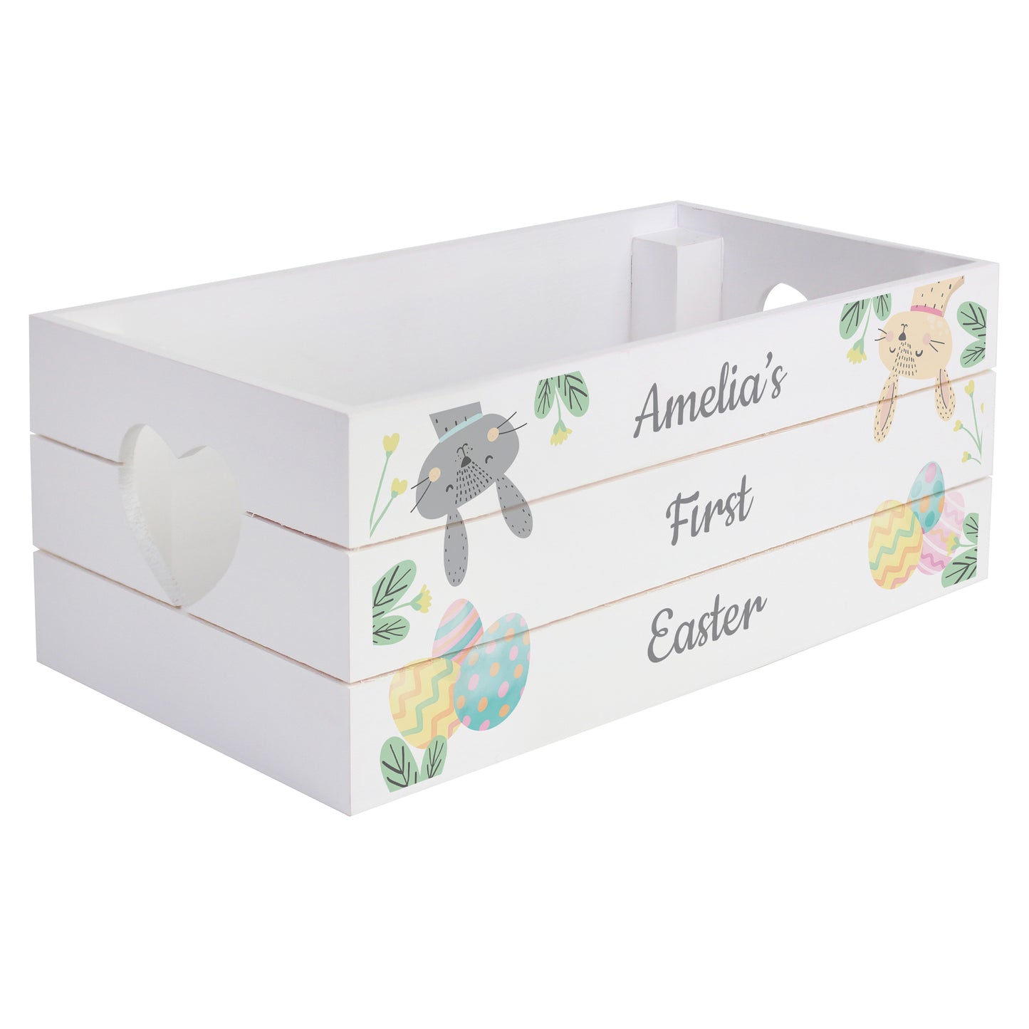 Personalised Easter Egg Hunt Small Wooden Crate