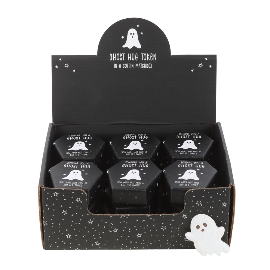 Set of 24 Resin Ghost Hug Tokens in Display