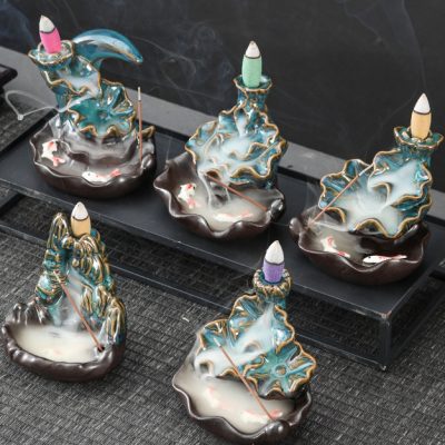 Lotus Incense Burner With Cones