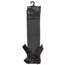 B2S Girls Knee High Socks Grey