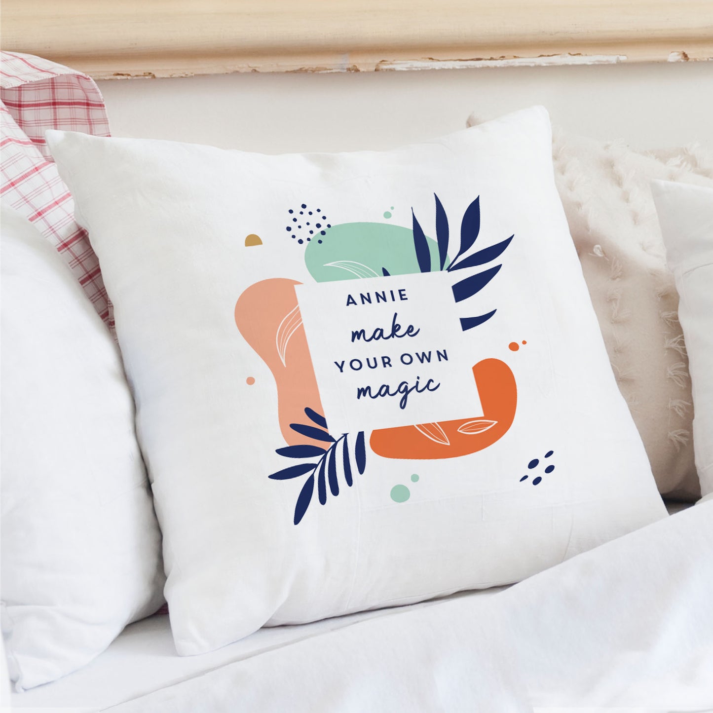 Personalised Grace Line Art Cushion