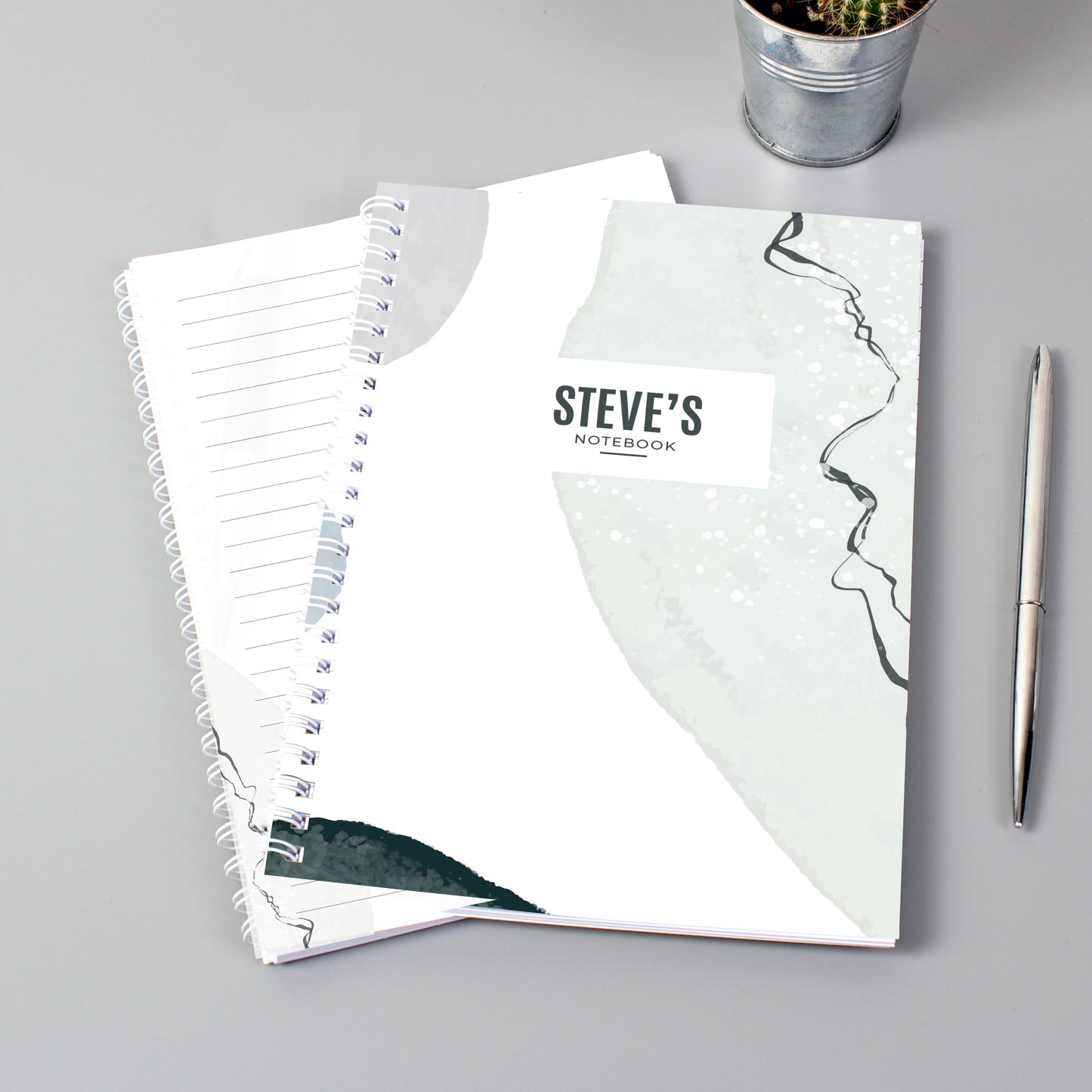 Personalised Free Text Navy & Blush A5 Diary