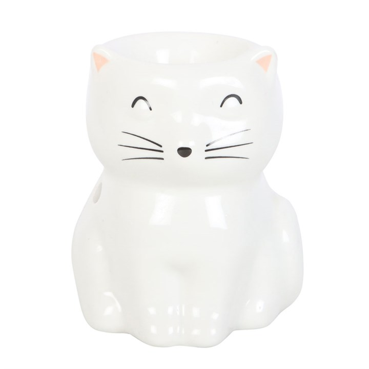 White Happy Cat Oil Burner