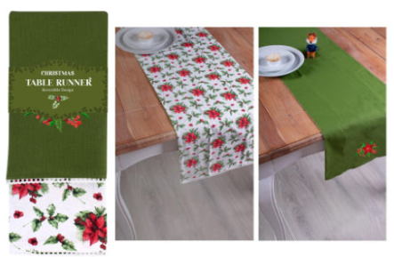 Christmas Holly Table Runner