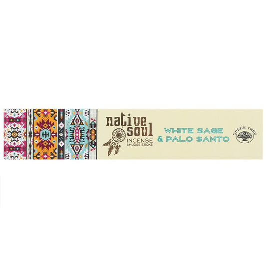 Native Soul White Sage & Palo Santo Incense Sticks Display of 12 Packets