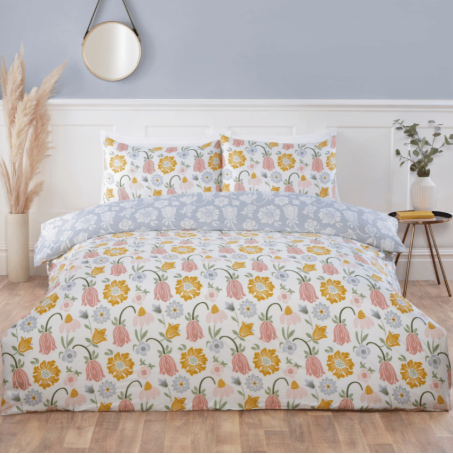 Luxury So Soft Easy Care Duvet Set Victorian Bloom Multi - DOUBLE
