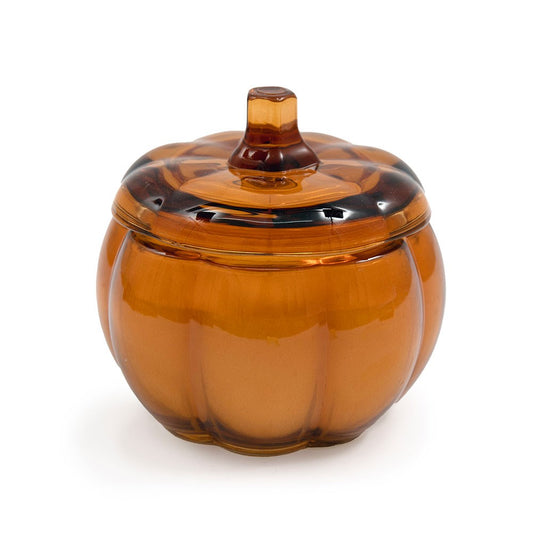 8.5cm Jasmine Glass Pumpkin Candle Pot