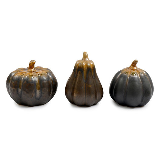 10cm Glazed Pumpkin Decoration