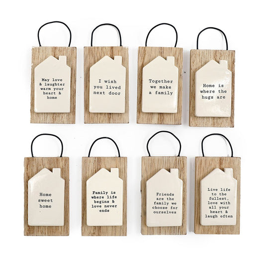 6cm Hanging Mini House Plaque