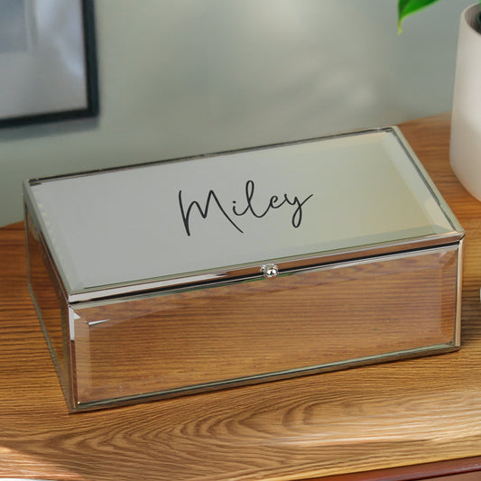 Personalised Mirrored Jewellery Box