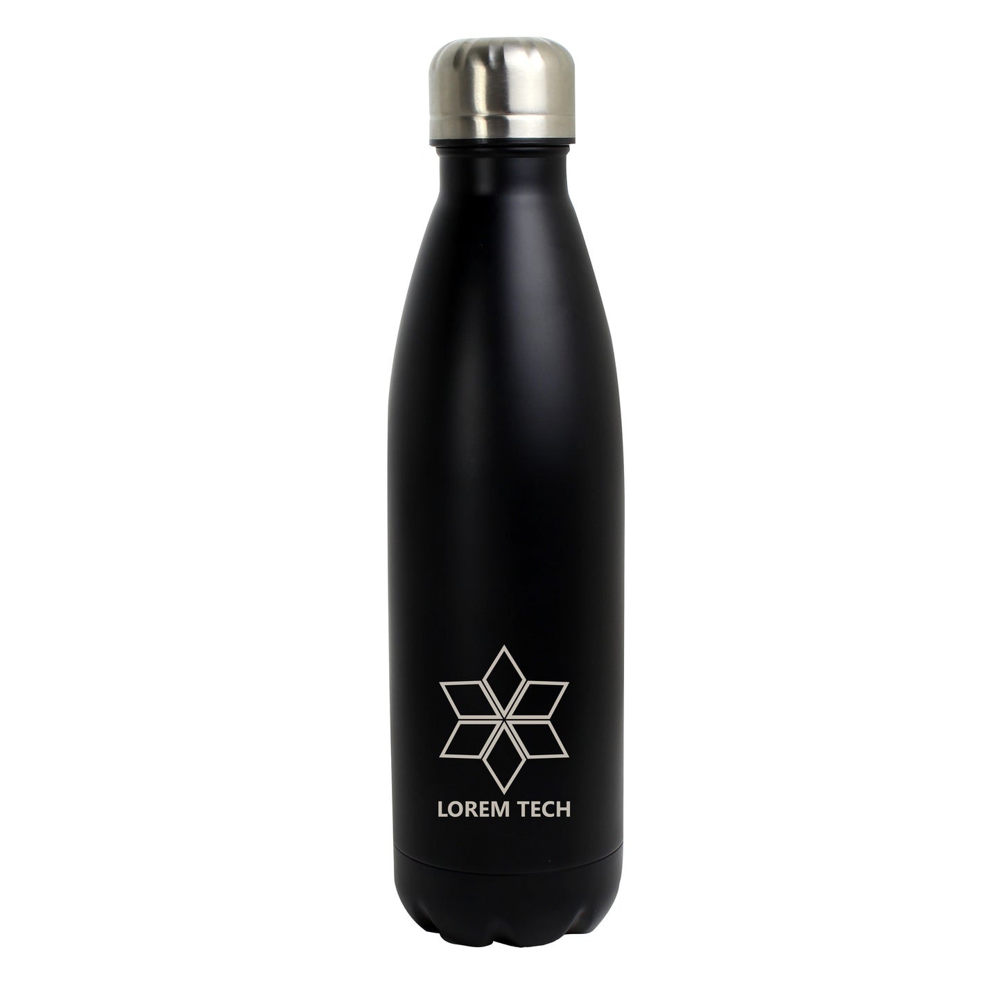 Bespoke Design Black Metal Insulated Drinks Bottle
