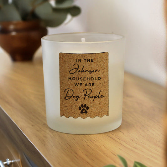 Personalised Paw Print Cork Label Candle Jar