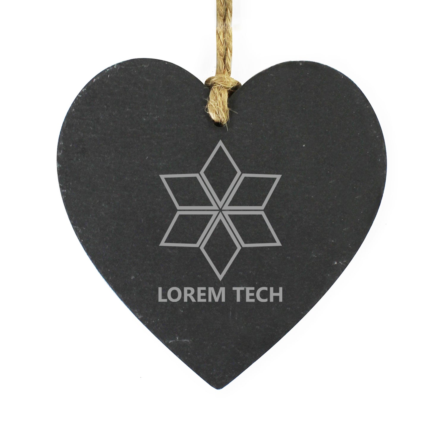 Bespoke Design Engraved Slate Hanging Heart