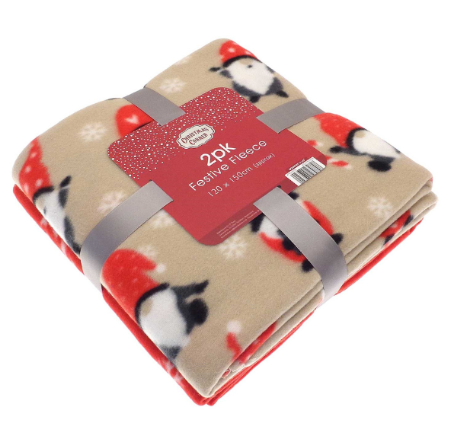 Pack Of 2 Gonk And Snowflake Fleece Throws