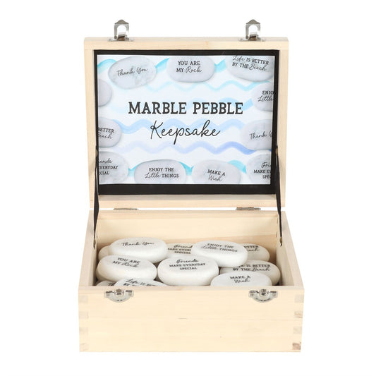 Box of 24 Nautical Marble Keepsake Pebbles