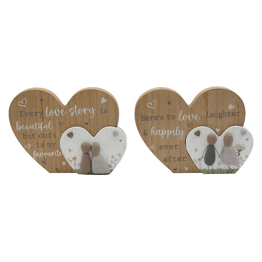 22x16cm Pebble Heart Plaque