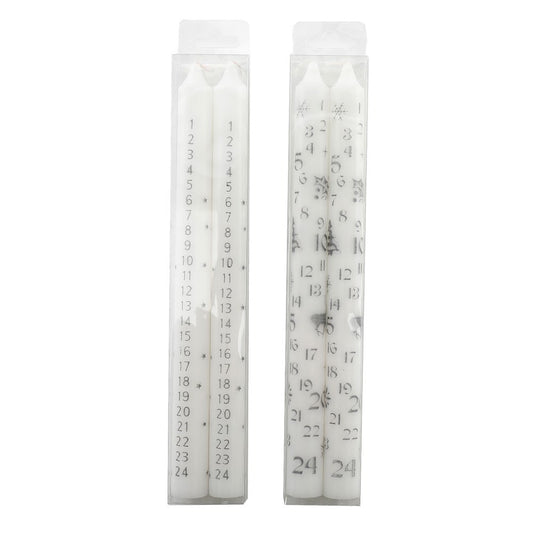 Pack of 2 Taper Advent Calendar Candles