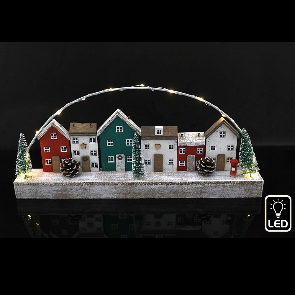 40cm Christmas House Decoration with LED Lights