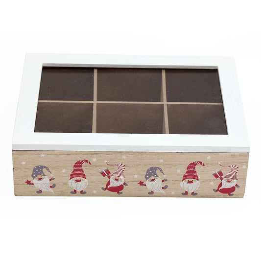 24X17cm Wooden 6-Compartment Gonk Box