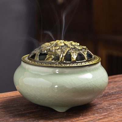 Ceramic Incense Burner With Cones
