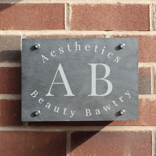 Personalised House Number Slate Sign