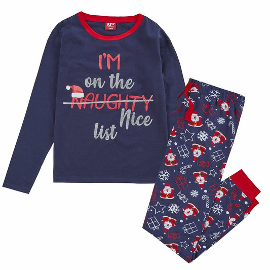 Matching I'm on the naughty list Pj's men's womens