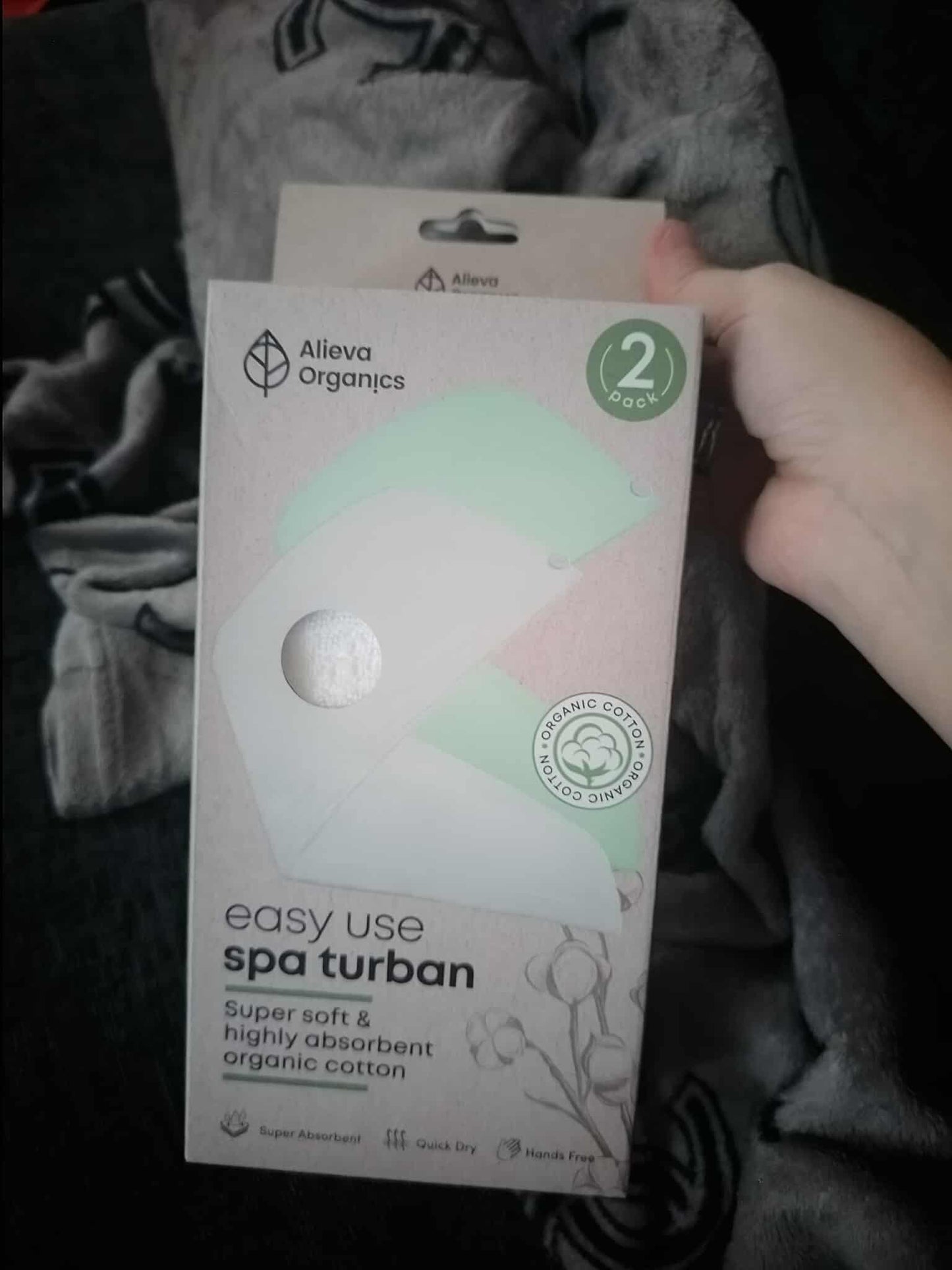 Alieva Spa Easy Use Spa Turban Hair Towel Hands Free Super Soft Box of 2