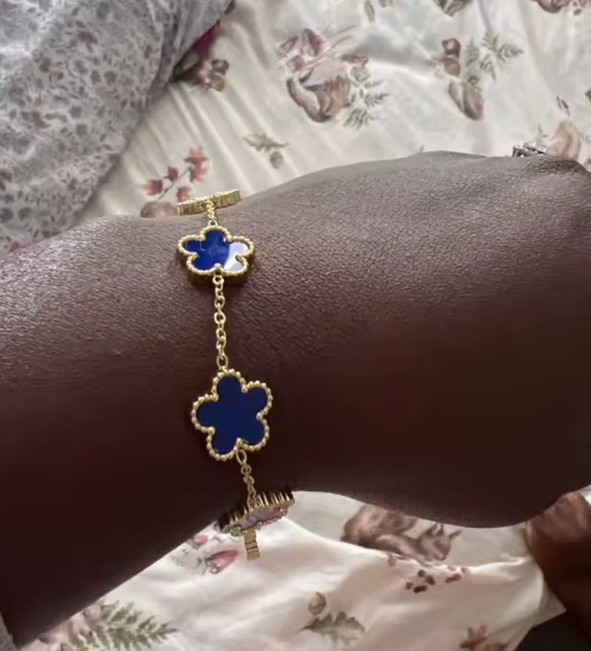Inspired four leaf clover bracelet