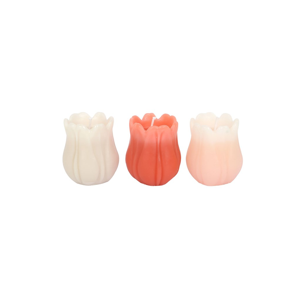 Set of 3 Tulip Shaped Candles