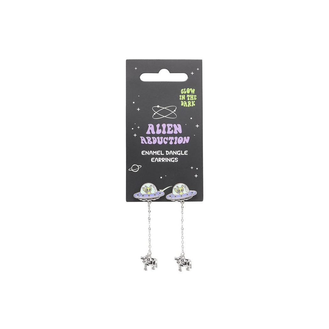 Glow in the Dark Alien Abduction Dangle Earrings
