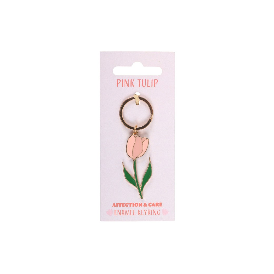 Pink Tulip Keyring